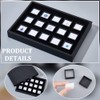 BENECREAT 15 Pack Gemstone Display Box Black Diamond Display Case