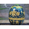 VOANZO Retro Creative Metal Toothpick Holder Flower Pattern Egg Shape