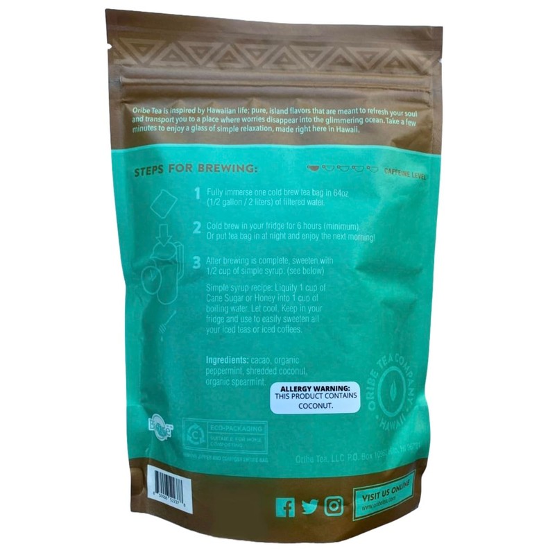 Oribe Tea Co. Hawaii Cold Brew Iced Tea (Cacao Peppermint)