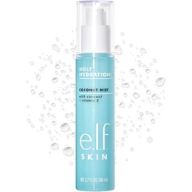 e.l.f. Cosmetics Holy Hydration! Hidratante niebla de coco, refresca, calma y revitaliza la piel, aroma tropical, 2.7 onzas líquidas (paquete de 1)