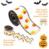 3 Rolls Halloween Wired Edge Ribbon Checkered Pumpkin Candy Corn