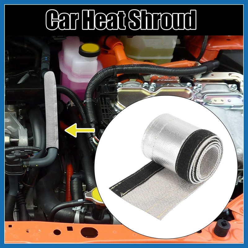 A ABSOPRO Car Heat Shroud 3/4" ID 3.2ft Aluminized Sleeving