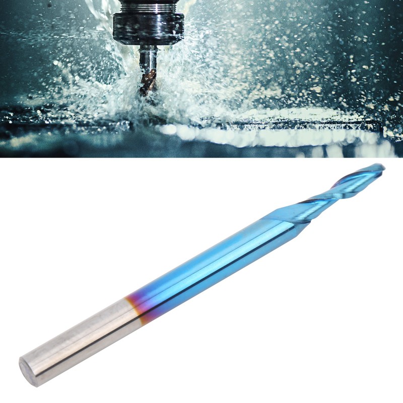 Ballnose Cutter Ball End Mill Blue Coated Spiral Router Bit