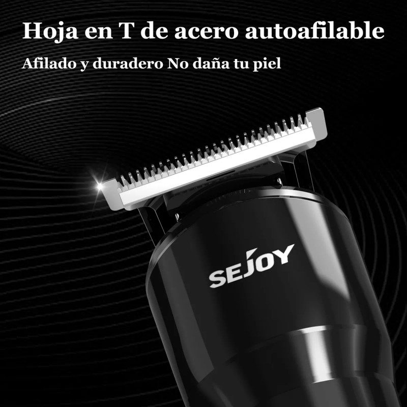 Sejoy Rasuradora Eléctrica Barba Afeitadora Recargable Cortapelos 3 En 1