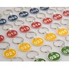 Sourcemall Aluminum & Plastic Key Tag Numbered Key Rings 30mm