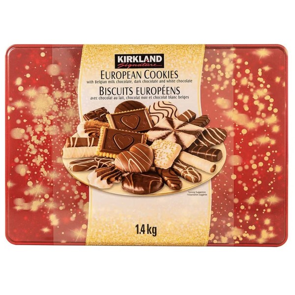 European Cookies Kirkland Signature with Belgian, Chocolate, 49.4 Oz (Original Pack)