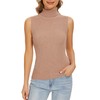 Biffxeu Sleeveless Turtlenecks for Women Lightweight Knit Sleeveless Vest Stretchy