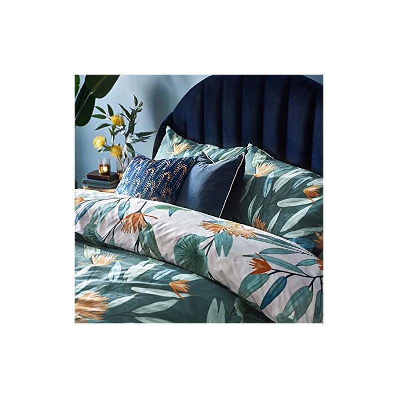 furn. Tigerlily Duvet Cover Set, Eucalyptus, Single