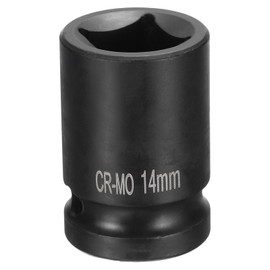 QUARKZMAN 4-Point Square Socket 1/2 Inch Drive 14 mm Metric Square Impact Socket CR-MO Darkening Standard Wheel Bushings Pneumatic Bushing Tool