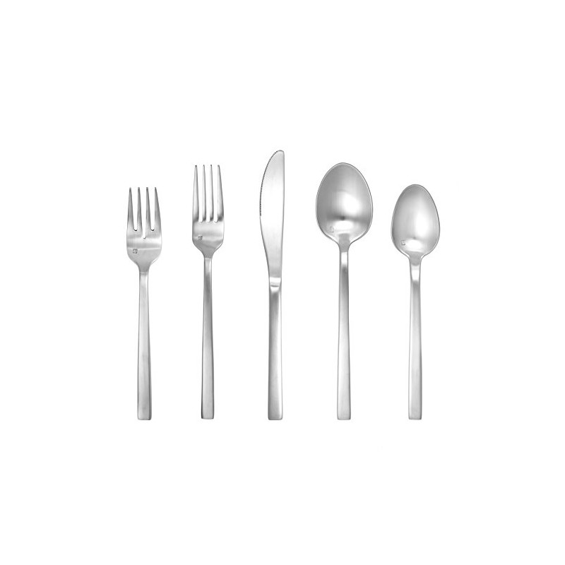 Fortessa Arezzo 18/10 Stainless Steel Flatware, Serving Spoon, 9.3", Brushed