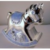 The Leonardo Collection Blue Rocking Horse Money Box - Silver