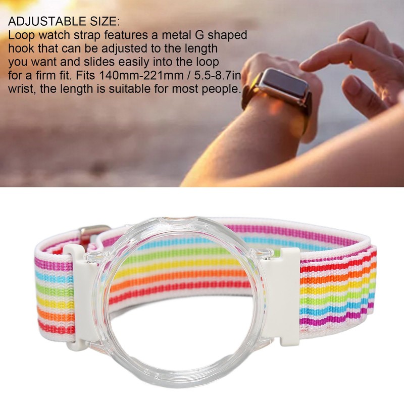 Watch Band Replacement with Plastic Protective Bumper Case, Adjustable Wristband