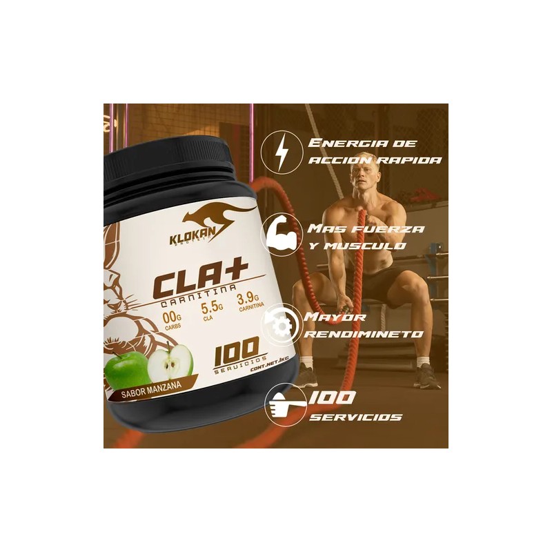 Cla Carnitina Klokan 1kg Varios Sabores 100servicios