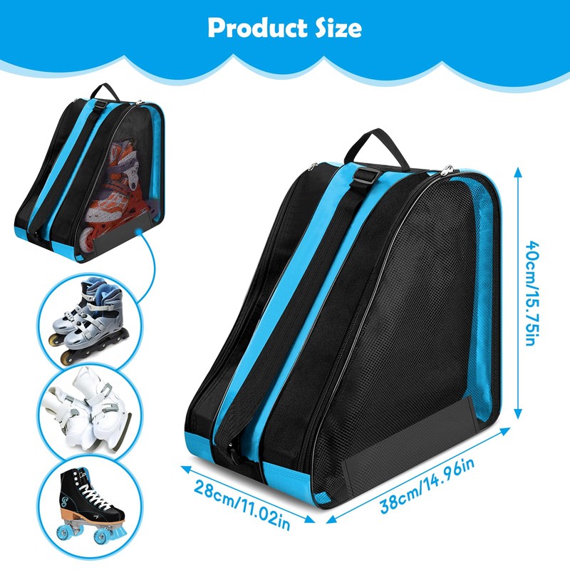 Roller Skate Bag, Inline Bag, Ice Skate Bag with Handles,