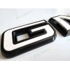 Auto GMC OVERLAY Front Rear Gloss Black White GMC Emblems