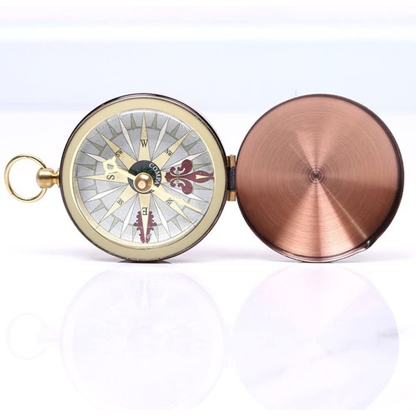 Oaimyy -Compass for Travel/Camping/Wild/Navigation, Retro Style (Bronze)