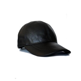 Lukkizara Leather Baseball Cap Unisex Adjustable Real Lambskin Leather Hat for Men Women