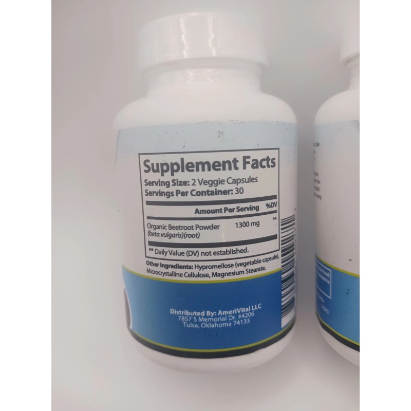 Amerivital 2 pack Amerivital Beet Root Capsules - Organic -