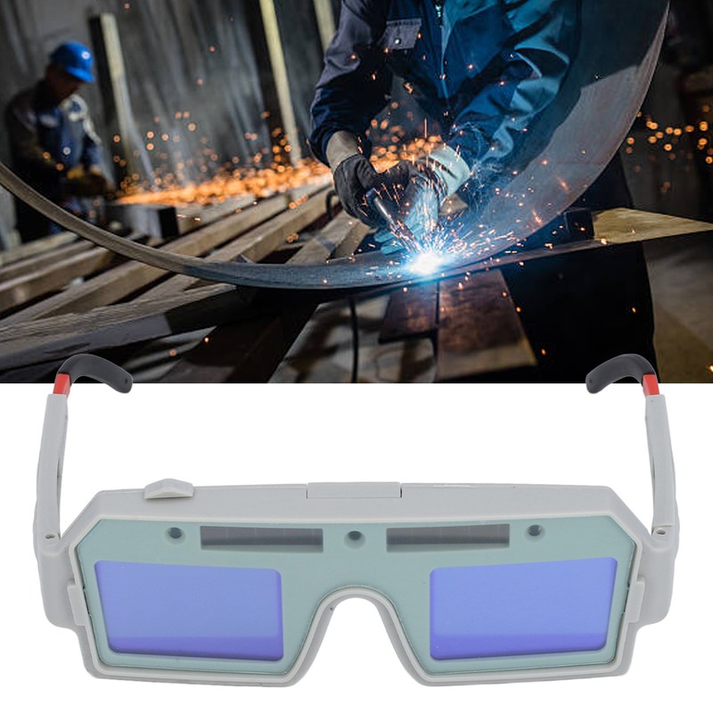 Solar Welding Glasses Auto Darkening UV Proof Adjustable Lampshade Safety