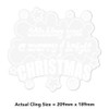 Medium 210mm 'Merry & Bright Christmas Wishes' Clear Static Window