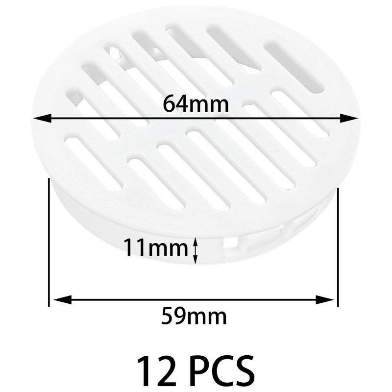 12 PCS Plastic Snap-On Mesh Air Vent Covers for Bathroom,