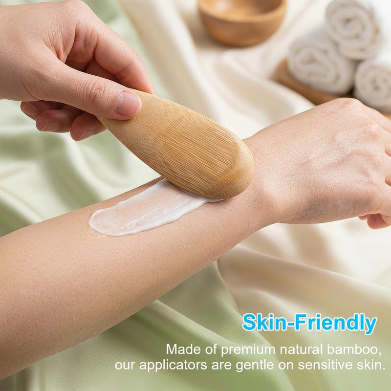 2 Pcs Bamboo Deodorant Cream Applicators, Multi-functional Deodorant Applicators, Beauty