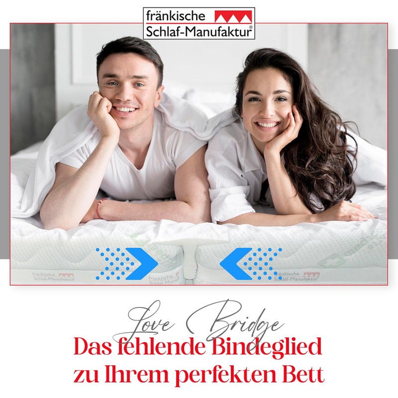 Fränkische Schlafmanufaktur, Mattress Gap Filler, Love Bridge, Bed Bridge, Bed