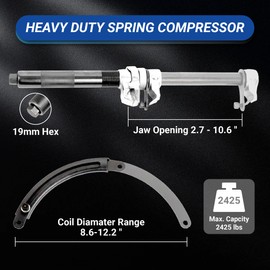 CENFORGE Spring Compressor Tool, Coil Spring Compressor Tool Set with Extendable Bracket, Heavy Duty Macpherson Strut Spring Compressor Tool with 2425LB Capacity for Car Truck ATV UTV