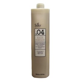 Silky TECHNOBASIC.04 Hair Repair Treat Shampoo 1000ml - Hair Repair Shampoo with Argon Oil - Cruelty Free Shampoo for Chemically Damaged Hair - Vegan Friendly Sulfate Free Shampoo