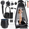 Portable Camping Shower Kit: 7ft Tent, 6000mAh Pump, 1500W Heater
