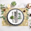 comfoyar Gold Rectangular Metallic Flower Placemats Set of 6, 12x18