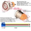 GUUZI Pack of 2 Locking Push Button Switch 1NO1NC Waterproof