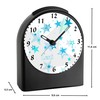 CreaDesign, WU-50-1030-14, Kinder Funkwecker MotivSternenhimmel türkis, analog Kinderwecker schwarz, Funkwecker