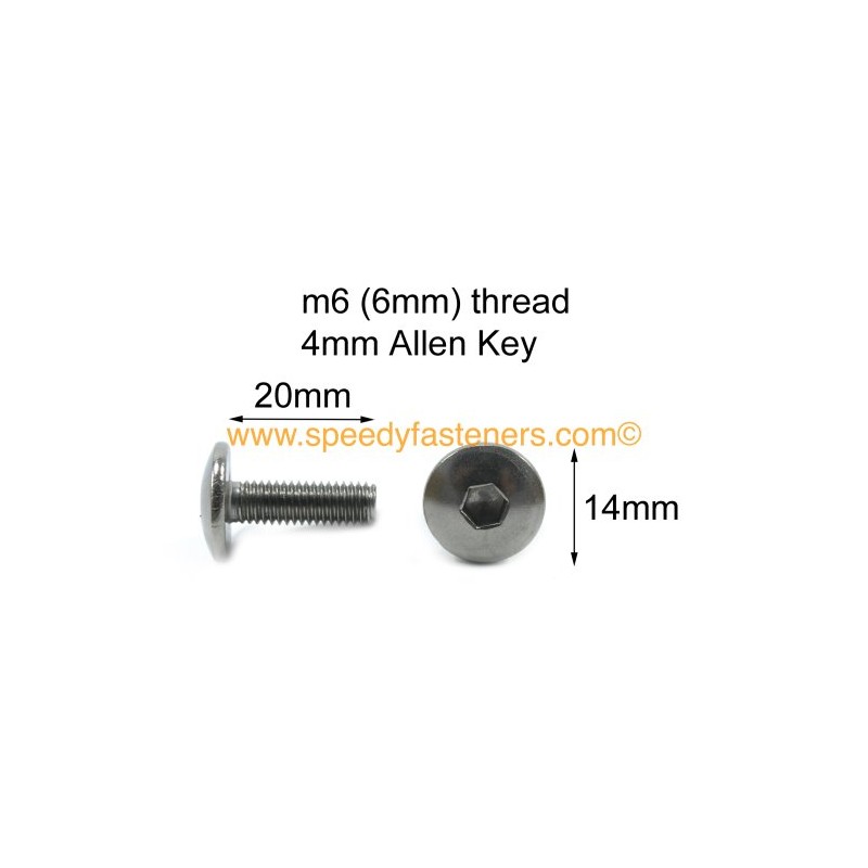 Motorcycle Fairing Bolts & Clips - Stainless Steel Pan Button