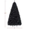 Topeakmart 7.5ft Artificial Black Holloween Christmas Tree with Foldable Stand,Xmas