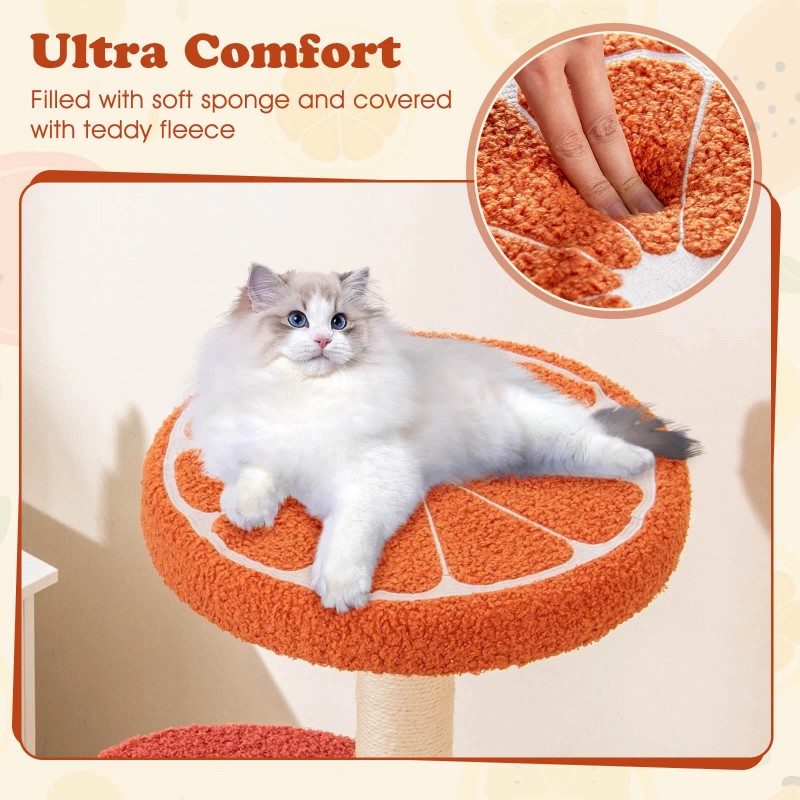 Costway Multi-level Cat Tree Cute Fruit World Cat Tower with