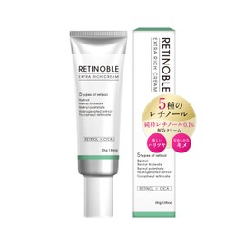 Pure Retinol 0.1 Formulated Cream, Retinoble, 5 Types of Retinol Deer, Made in Japan, 1.1 oz (30 g)