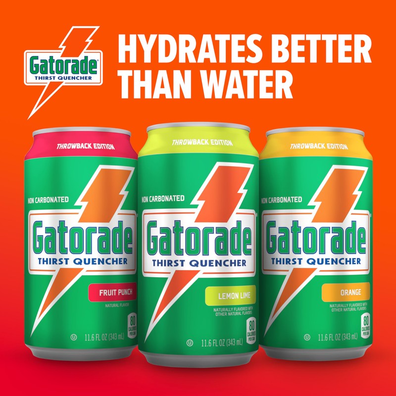Gatorade Thirst Quencher, Fruit Punch, 12 Fl Oz Cans (Pack