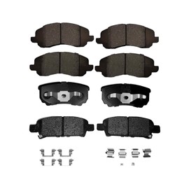 PM Auto Front Rear Brake Pads Replacement For 2008-2012 Dodge Avenger SE, SXT, R/T, LUX, SXT Plus, Mainstreet, Heat, Express, Set of 8 Ceramic Brakes Pads