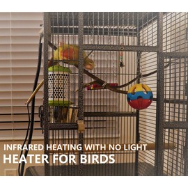 SYSAI Smart Pet Heater with Auto Temperature Control, for Bird, Turtle, Snakes, Lizard, Frogs, Chicks, Cat, Anti-bite Power Cord Protector (Large_100W)