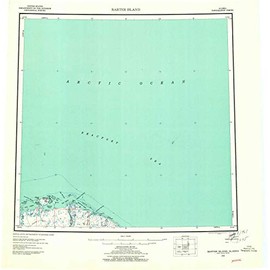 YellowMaps Barter Island AK topo map, 1:250000 Scale, 1 X 3 Degree, Historical, 1959, Updated 1961, 22.9 x 22.6 in - Polypropylene