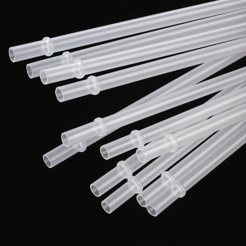 DAKOUFISH 14 inch Long Reusable Clear Plastic Replacement Drinking Straws