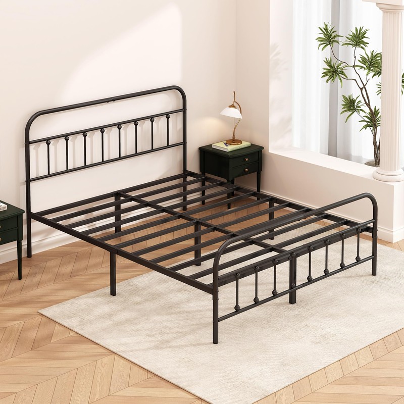 Kujielan Metal Bed Frame - Structurally Stable Heavy Duty Steel