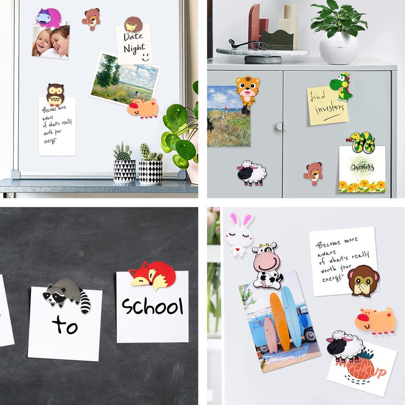 Forreen Fridge Magnets for Children, 22 Pieces Fridge Magnets Animal