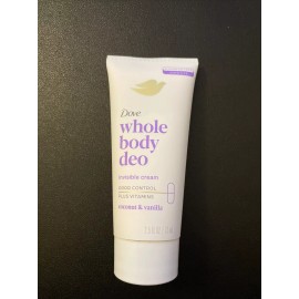 Dove Whole Body Deo Aluminum Free Invisible Cream Deodorant Coconut & vanilla