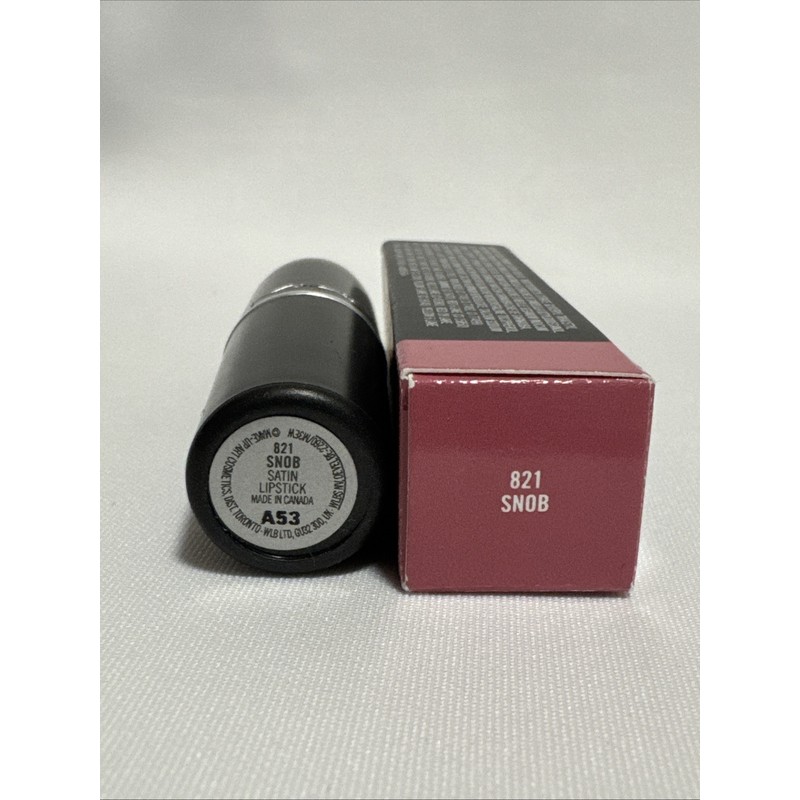 M·A·C MAC Satin Lipstick Shade 821 SNOB Full Size 3g/.1oz
