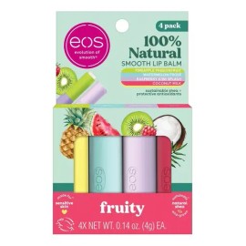 Eos 100 Natural Shea Lip Balm Variety Pack- Fruity 4 Pack
