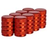 8 Pcs Red Aluminium Valve Caps for Car Schrader Valves