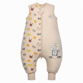 Mosebears Baby Sleep Sack with Feet，Baby Winter Sleep Sack for Toddler Thicken 2.5 TOG (6-18 Months, Baby Height 28-34 inches)