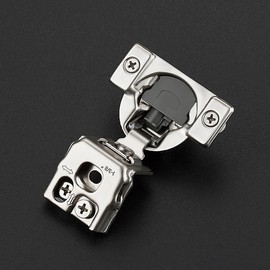 HOME EDIT 2 Pack 1 Pair 1-3/8 inch Overlay Soft Close Cabinet Hinges for Kitchen, Stainless Steel Three-Way Adjustable, Concealed Self-Closing Door Hinges